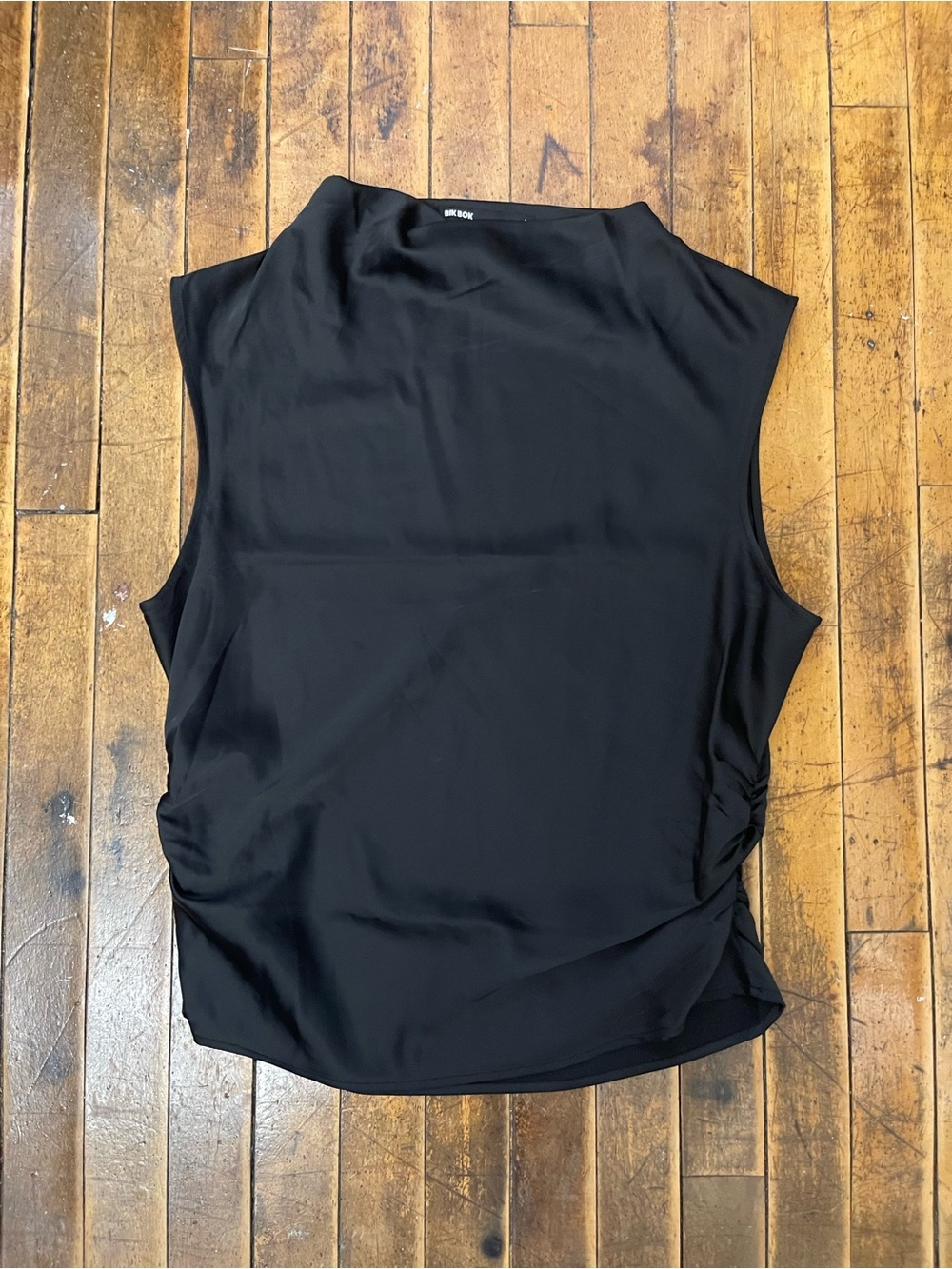 satin bikbok top